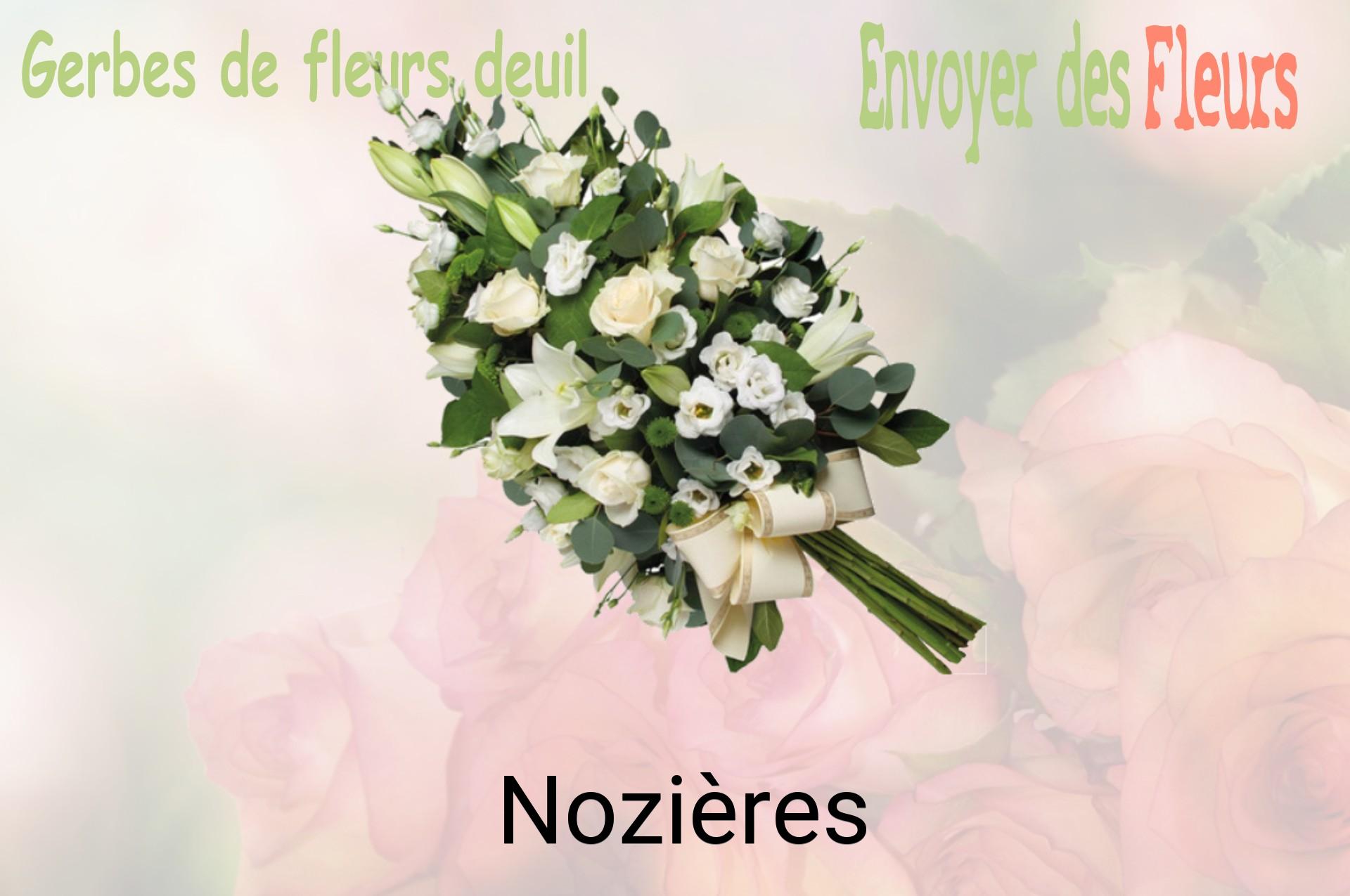 Gerbe de fleurs de deuil livrée à Nozières
